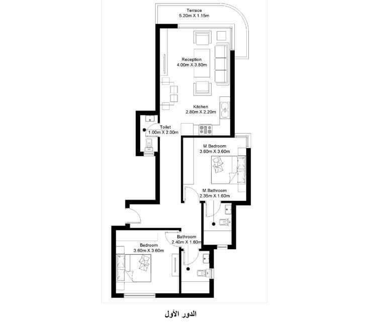 Floor plan for chalet at Hyde Park North - Seashore