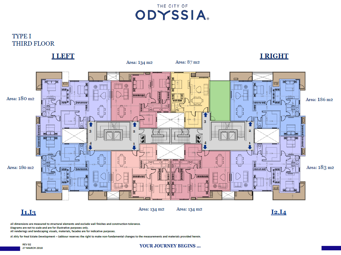 Floor plan for apartment at The City of Odyssia