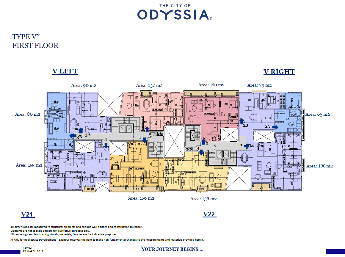 Floor plan for apartment at The City of Odyssia