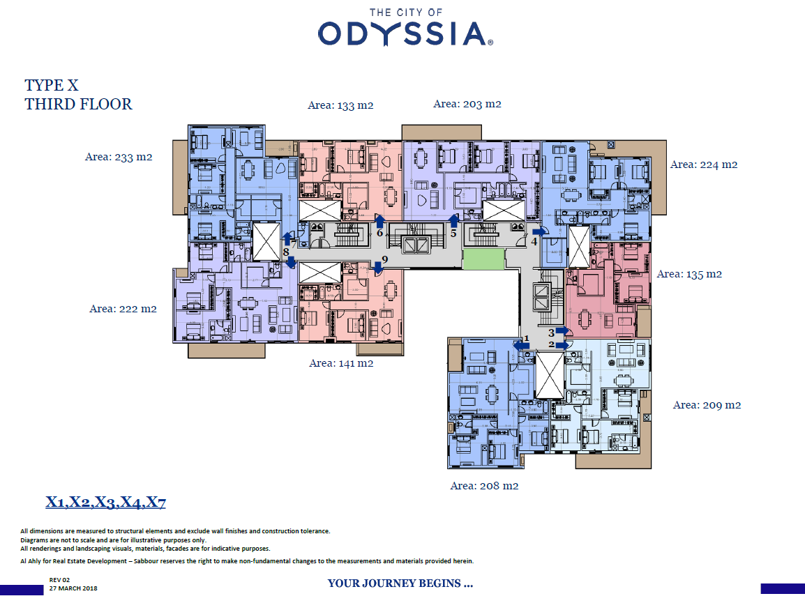 Floor plan for apartment at The City of Odyssia