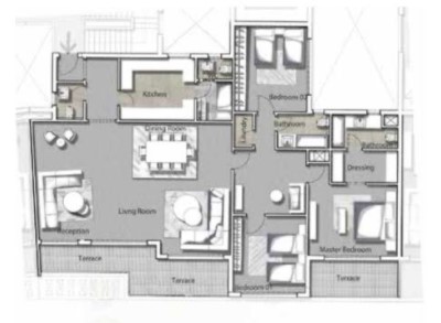 Floor plan for apartment at Joulz