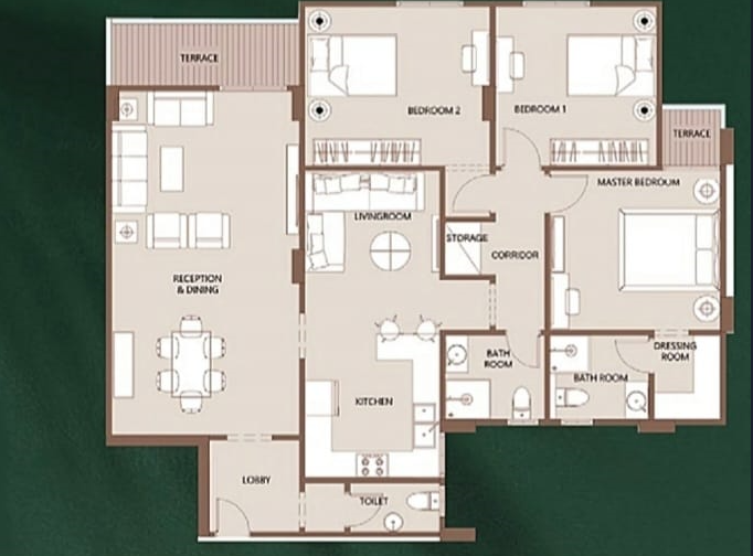 Floor plan for apartment at Kardia