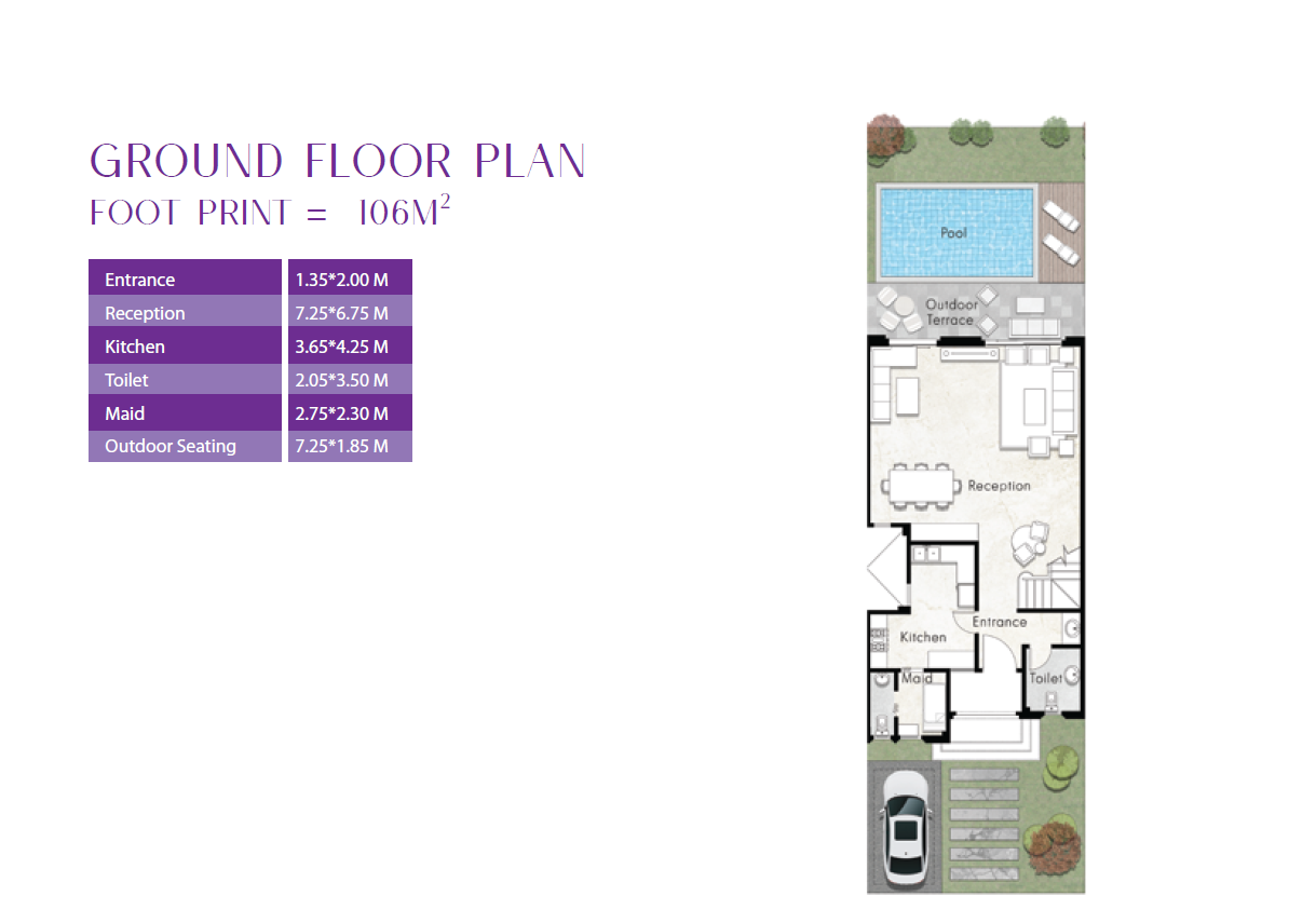 Floor plan for townhouse at IRA