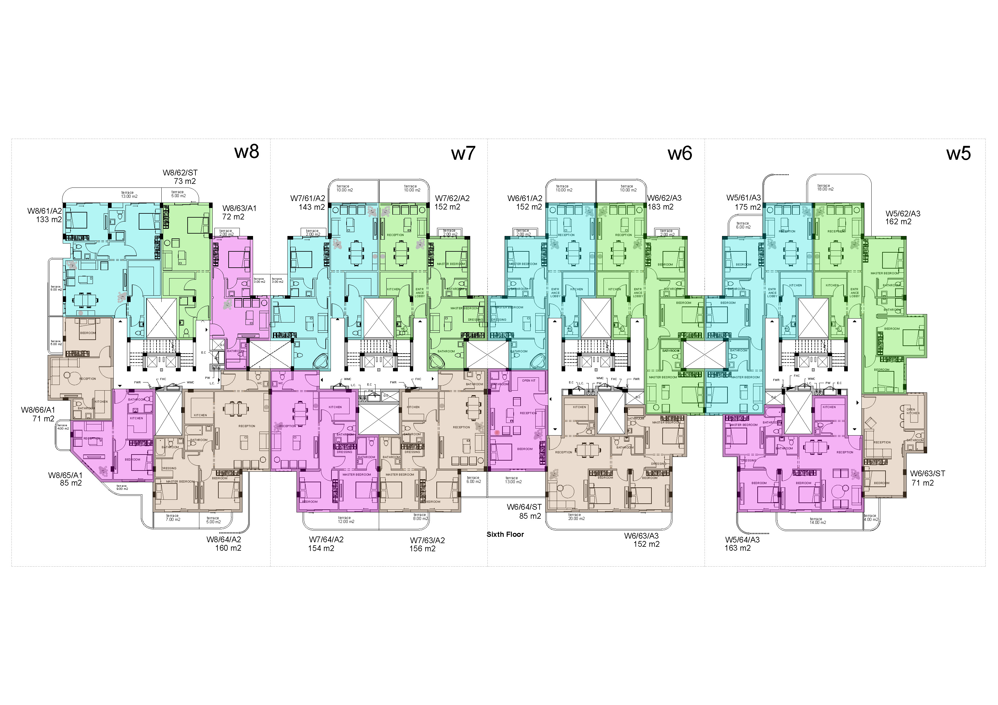 Floor plan for apartment at White Residence