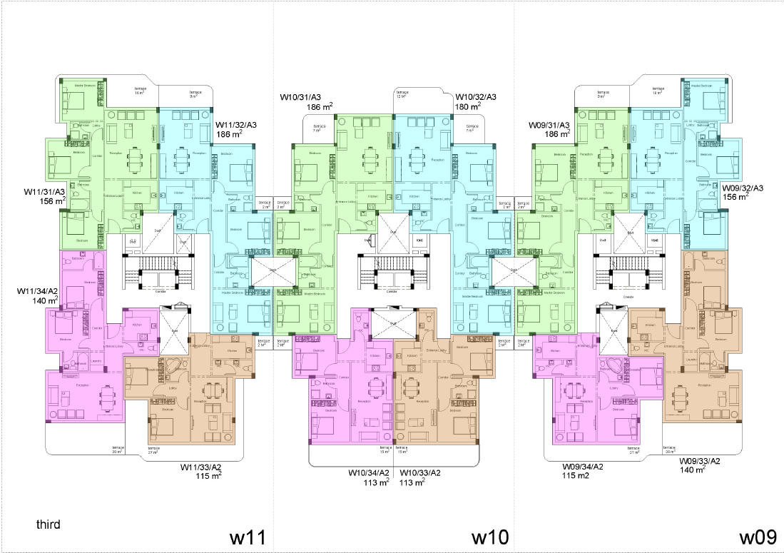 Floor plan for apartment at White Residence