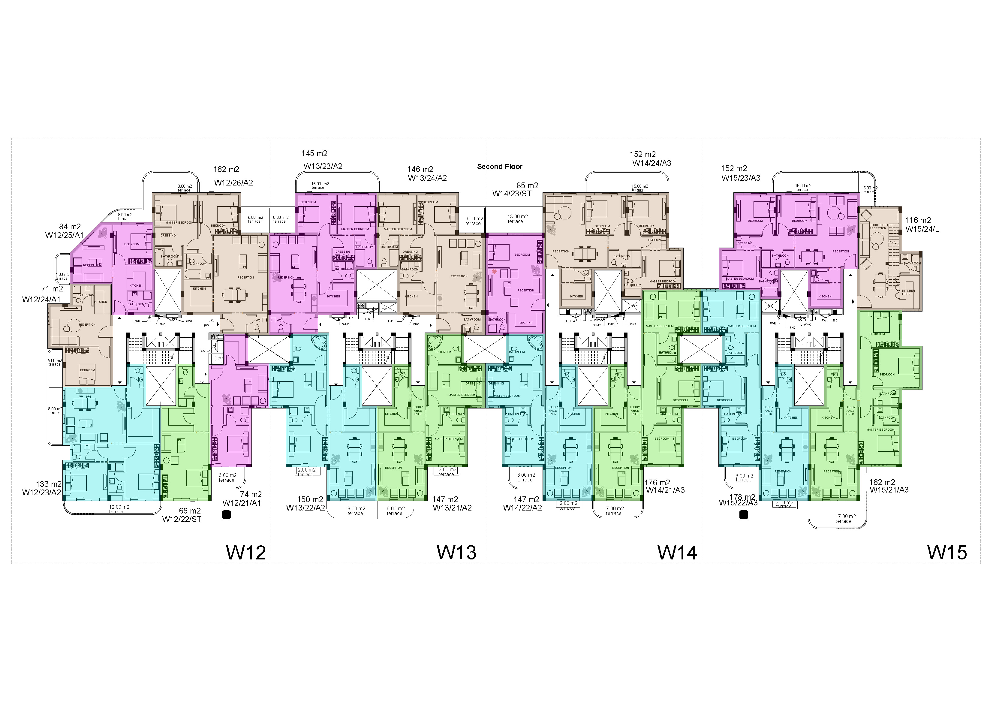Floor plan for apartment at White Residence