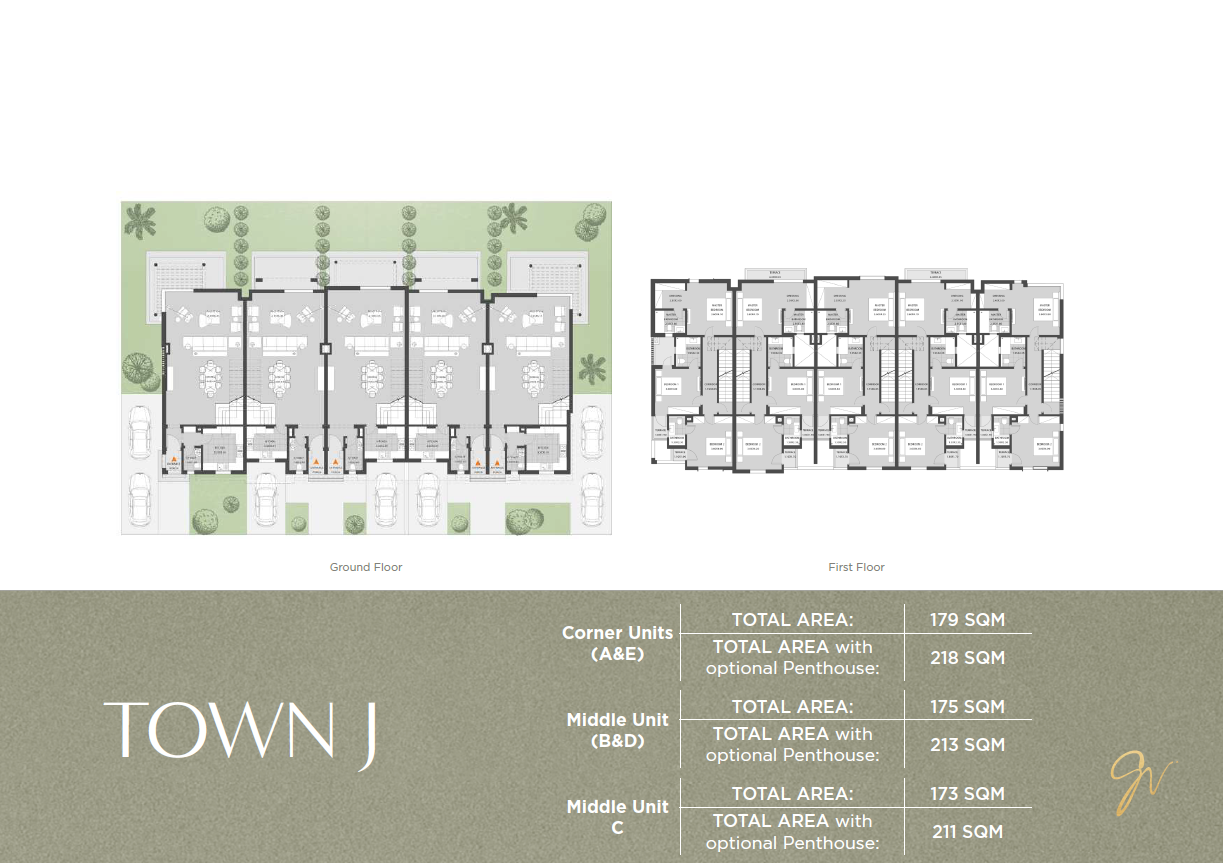 Floor plan for townhouse at O West Orascom