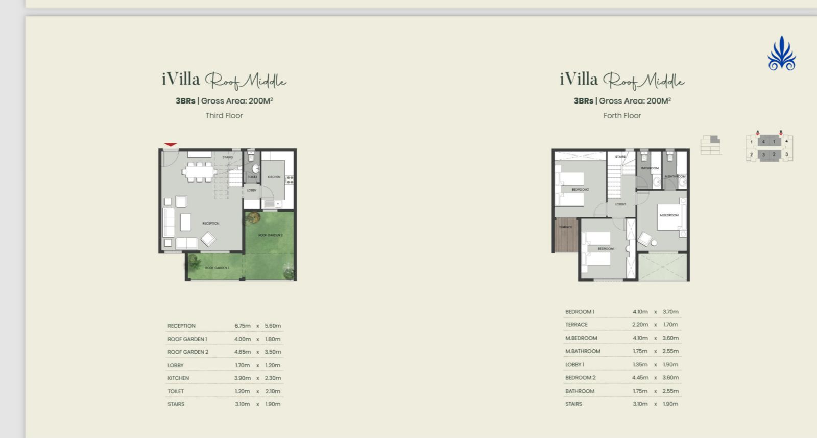 Floor plan for duplex at Aliva Mountain View Mostakbal City