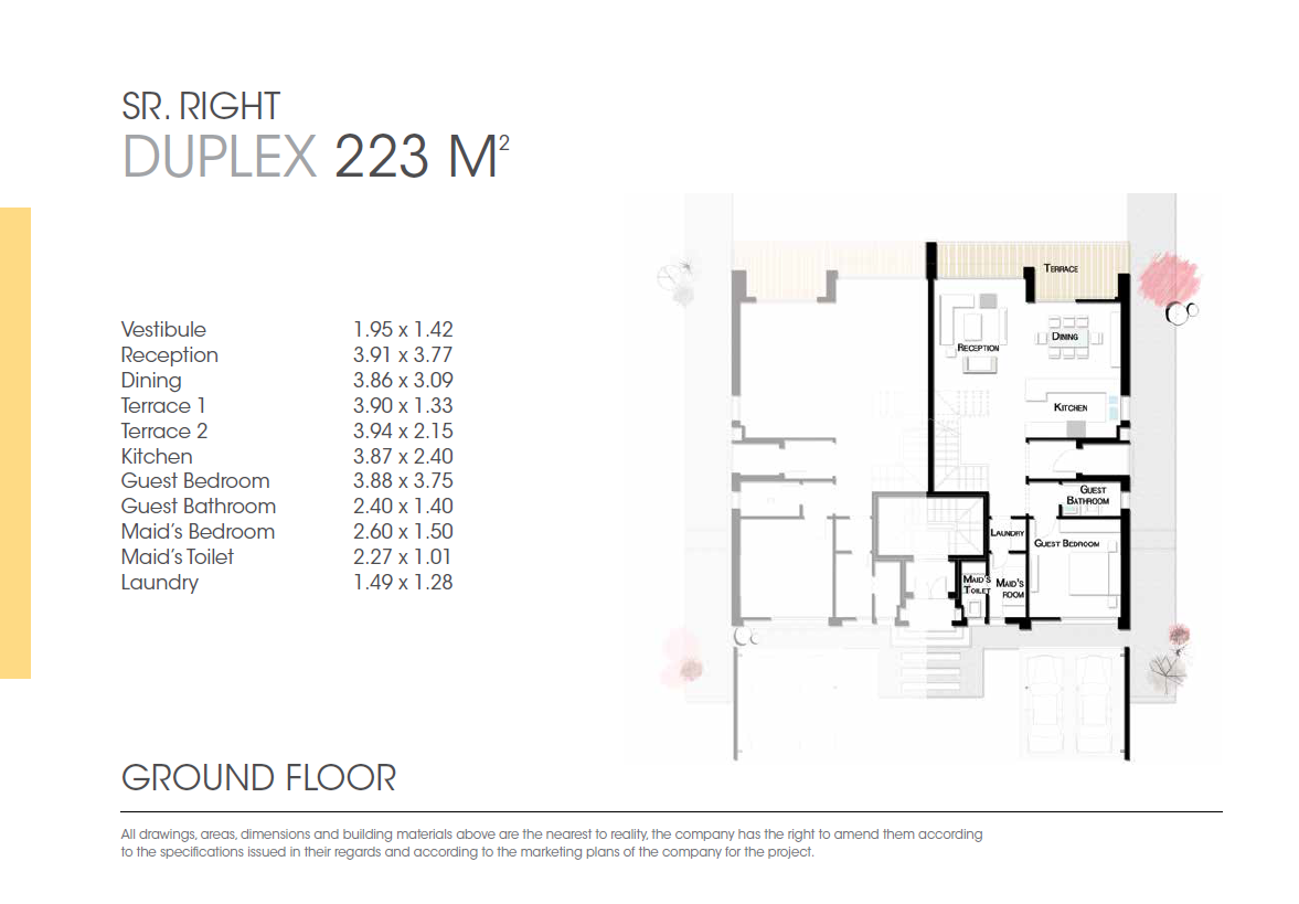 Floor plan for duplex at Gaia
