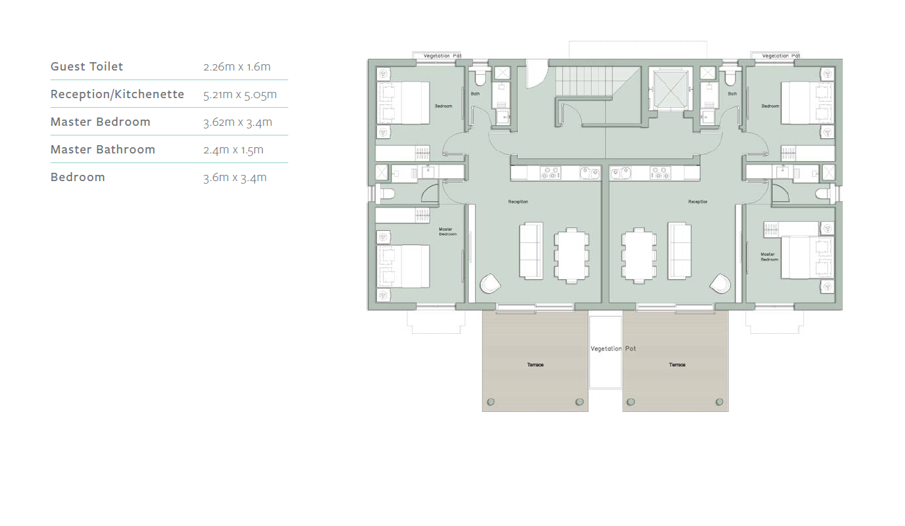 Floor plan for chalet at Il Monte Galala