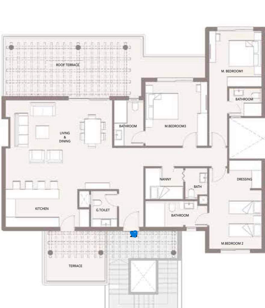 Floor plan for chalet at Hacienda West