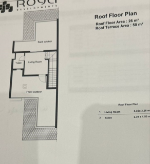 Floor plan for townhouse at Telal East
