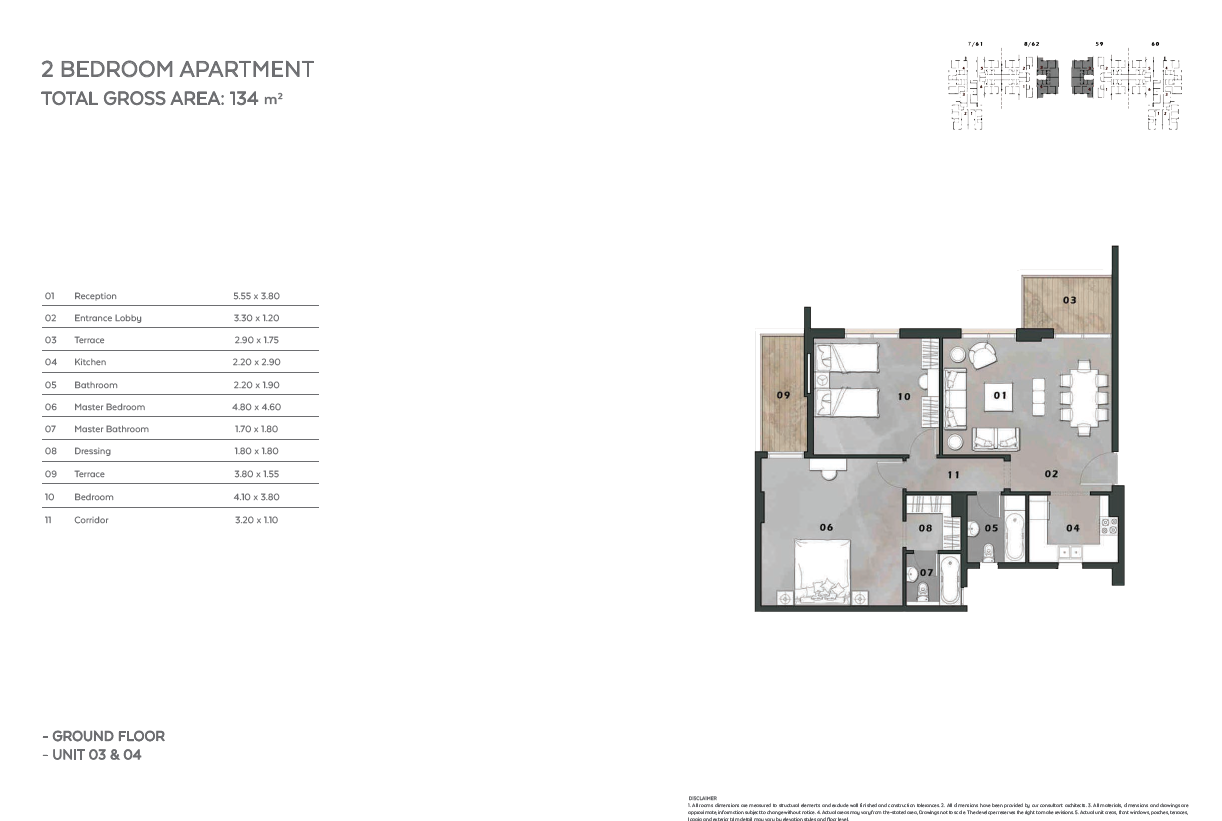 Floor plan for apartment at Vinci