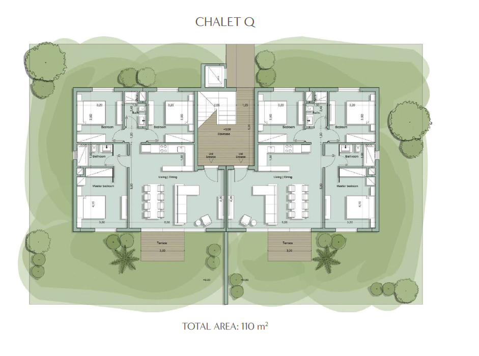 Floor plan for chalet at Il Monte Galala