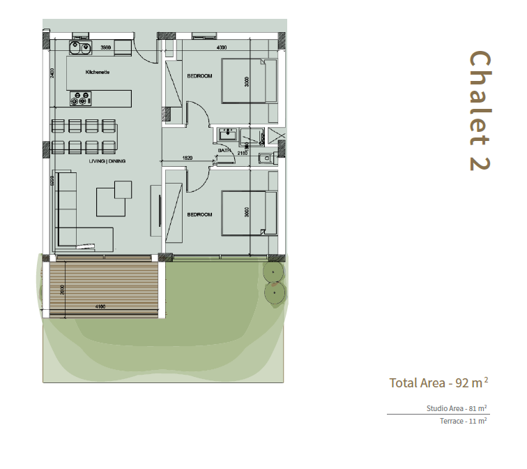 Floor plan for chalet at Il Monte Galala