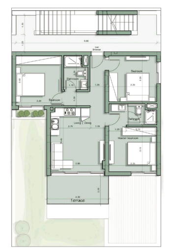 Floor plan for chalet at Il Monte Galala