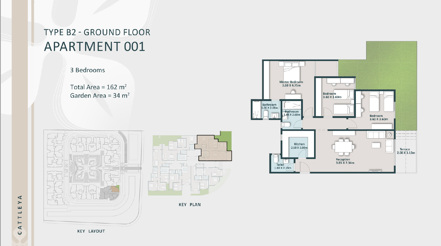 Floor plan for apartment at Cattleya