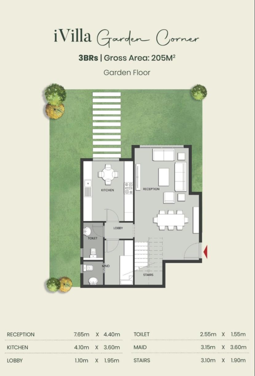 Floor plan for duplex at Aliva Mountain View Mostakbal City