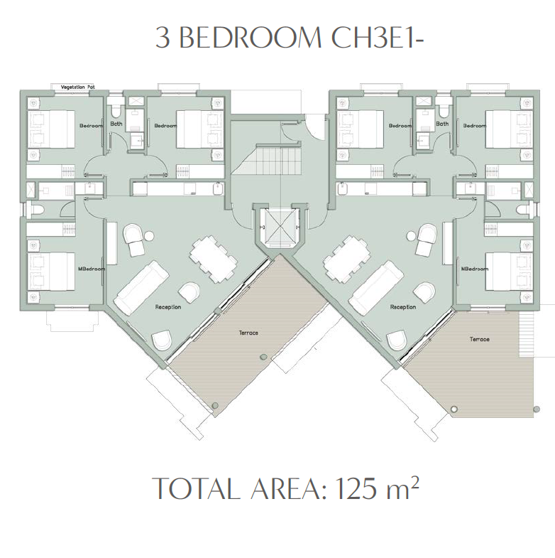 Floor plan for chalet at Il Monte Galala