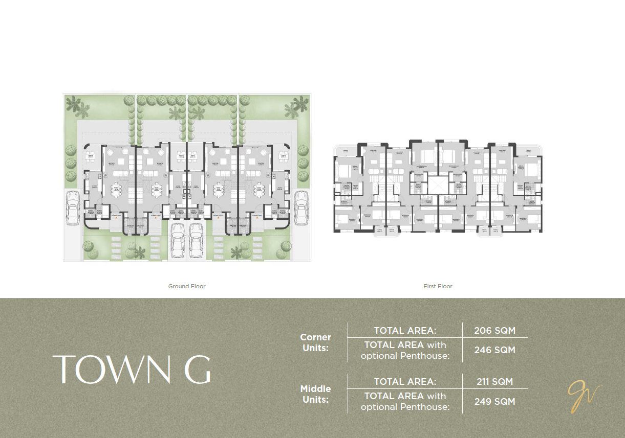 Floor plan for townhouse at O West Orascom