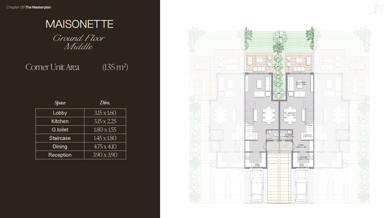 Floor plan for villa at Lugar