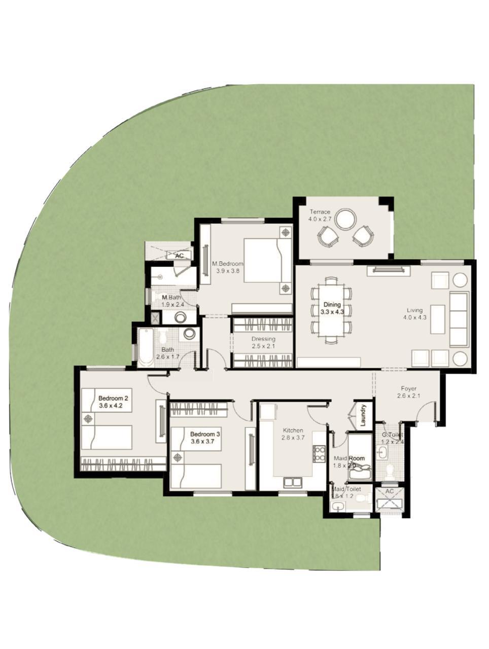 Floor plan for apartment at DISTRICT 5
