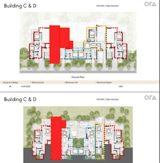 Floor plan for duplex at Solana