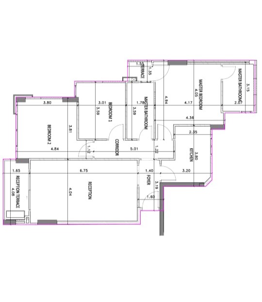 Floor plan for apartment at De Joya 1