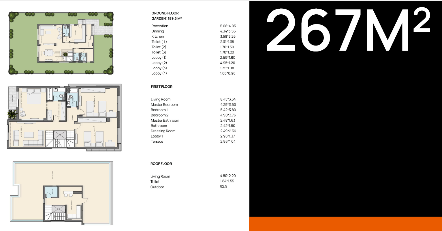 Floor plan for villa at Sun Capital