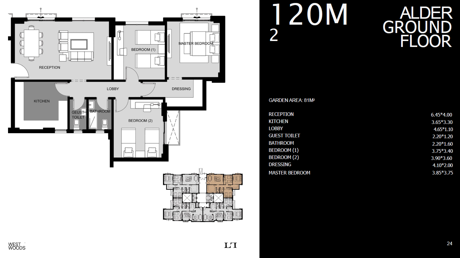 Floor plan for apartment at Sun Capital