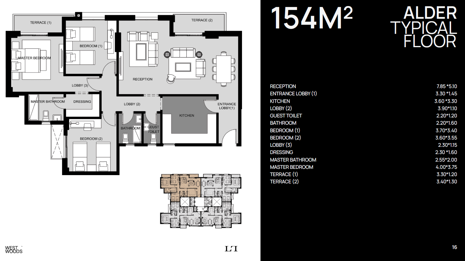 Floor plan for apartment at Sun Capital
