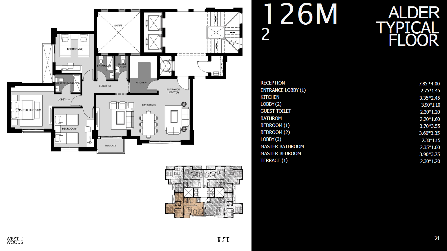 Floor plan for apartment at Sun Capital