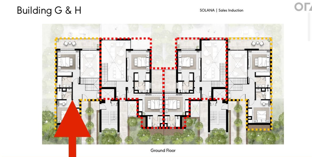 Floor plan for apartment at Solana