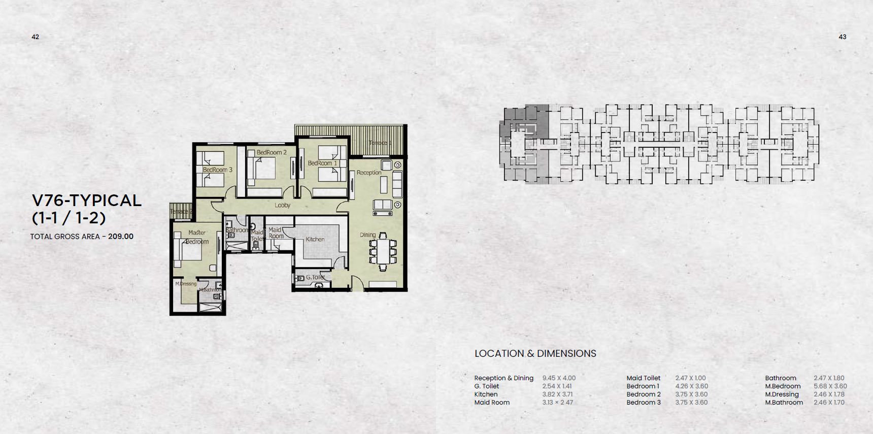 Floor plan for apartment at Azad Views