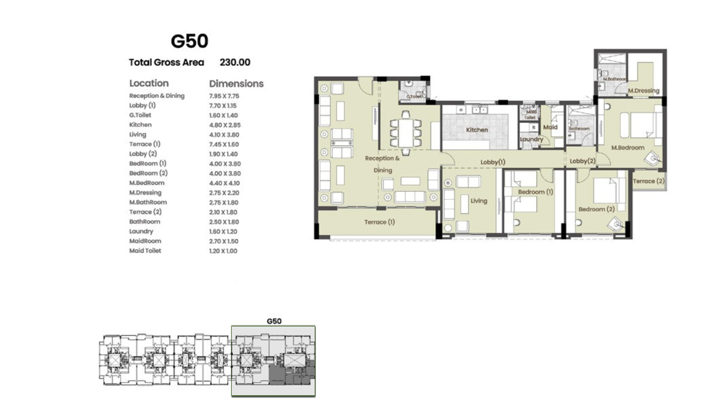 Floor plan for apartment at Azad Views