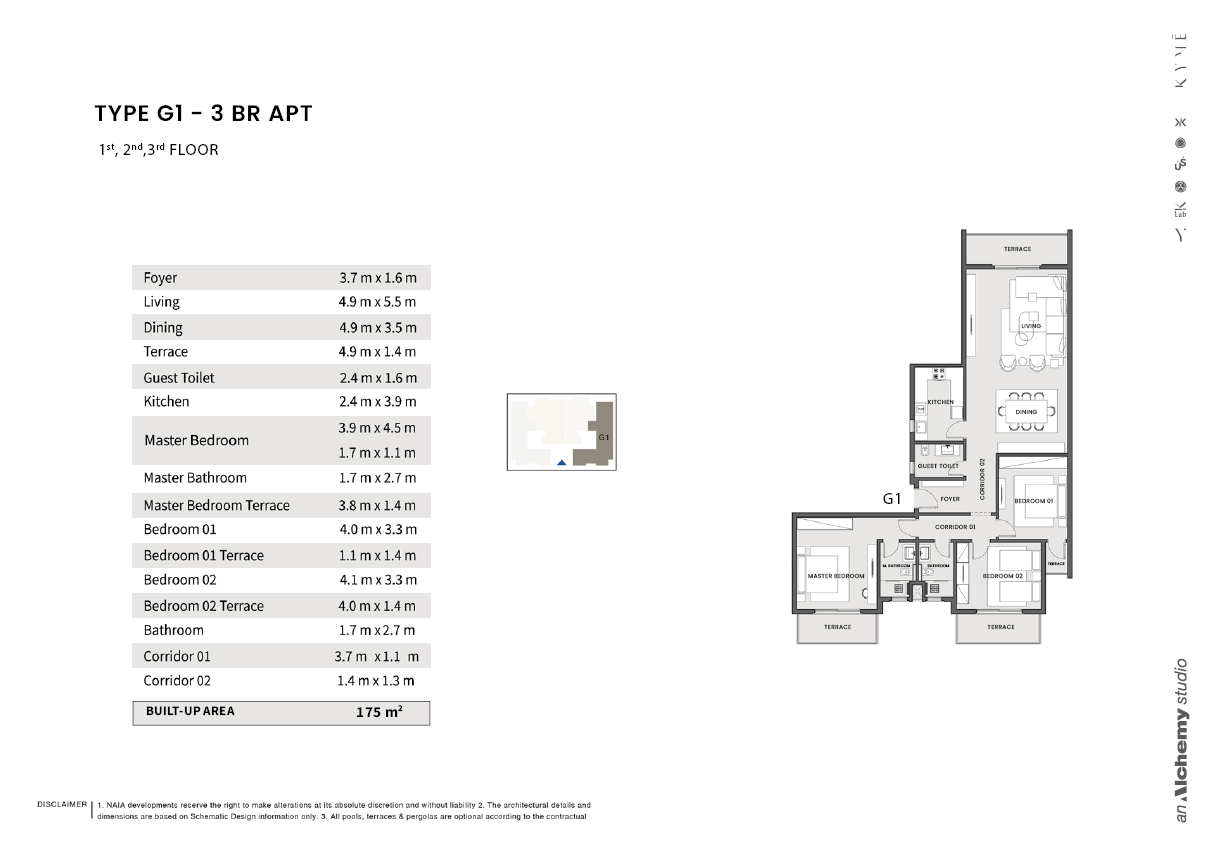 Floor plan for apartment at Naia West