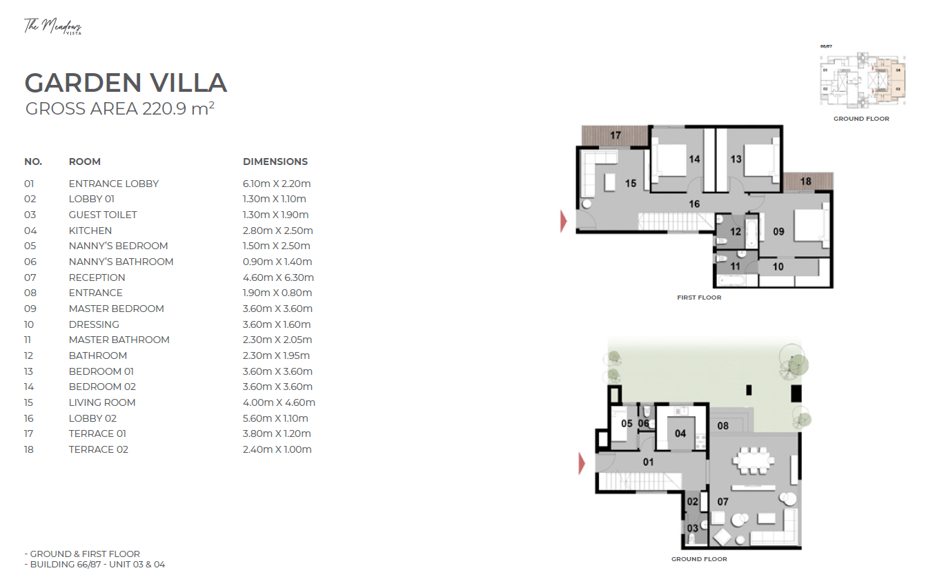 Floor plan for apartment at Il Bosco New Capital