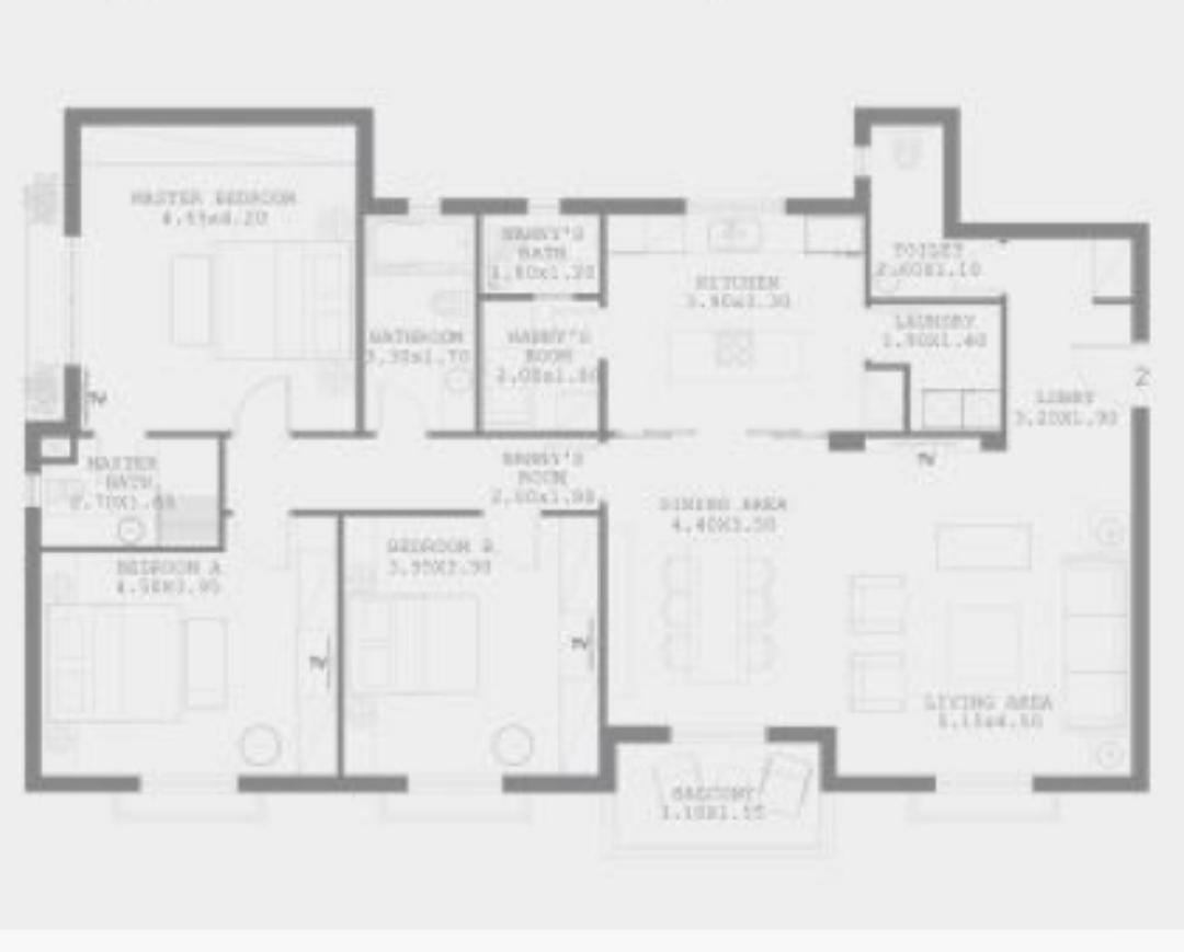 Floor plan for apartment at Hyde Park