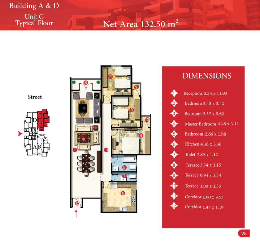 Floor plan for apartment at Capital Heights 2