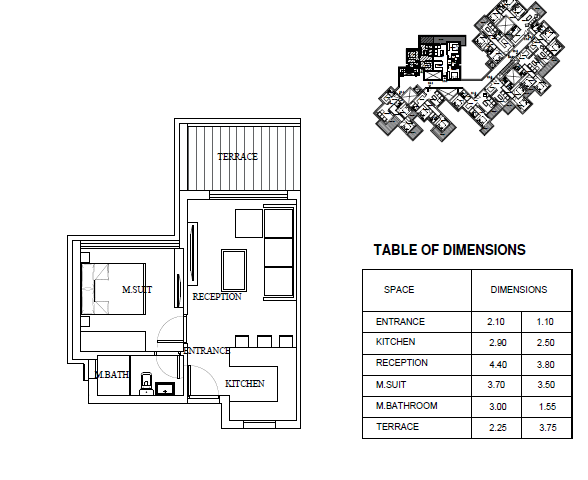 Floor plan for chalet at Shamasi