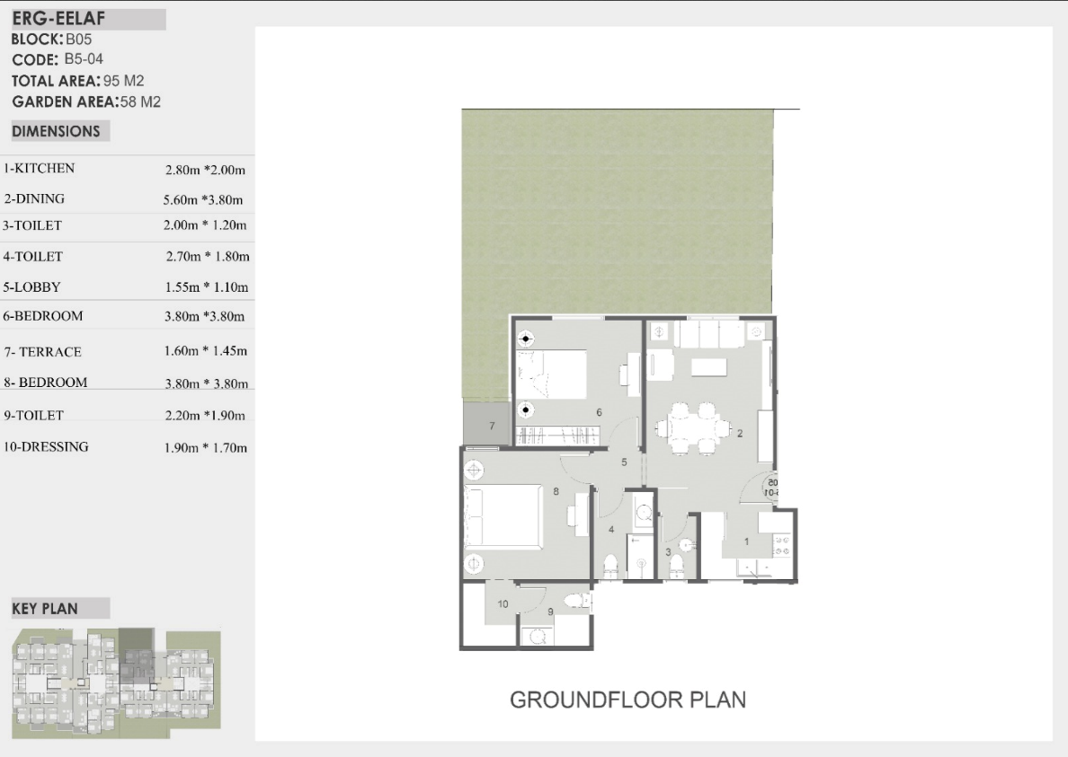 Floor plan for apartment at Eelaf Residence