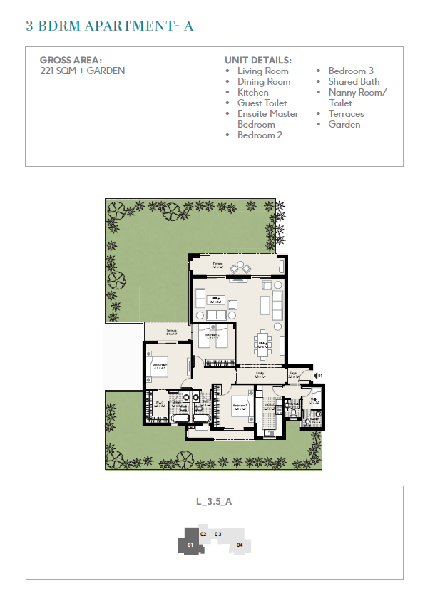 Floor plan for apartment at DISTRICT 5