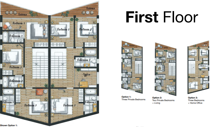 Floor plan for villa at Kinda