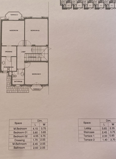 Floor plan for townhouse at Aliva Mountain View Mostakbal City