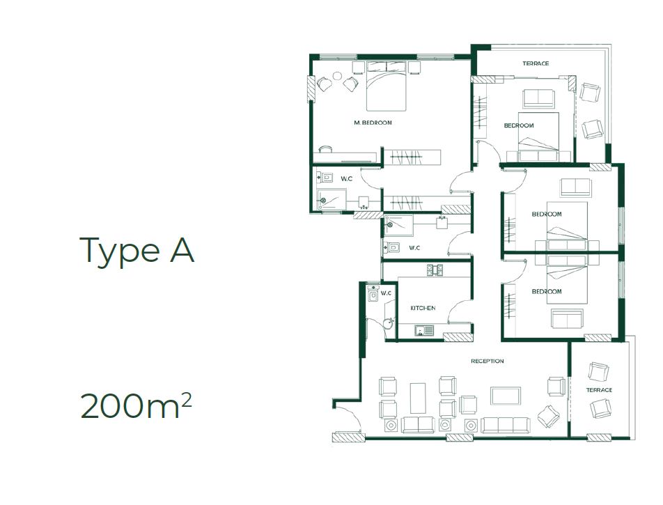 Floor plan for apartment at Catalan