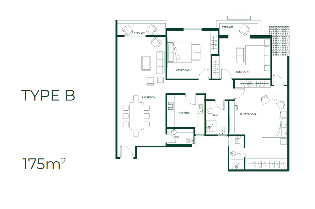 Floor plan for apartment at Catalan