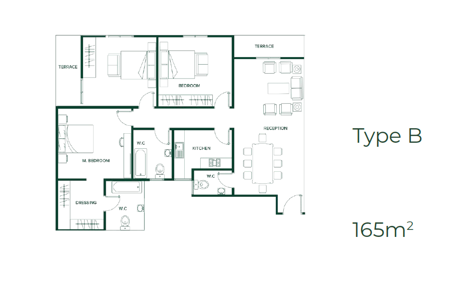 Floor plan for apartment at Catalan