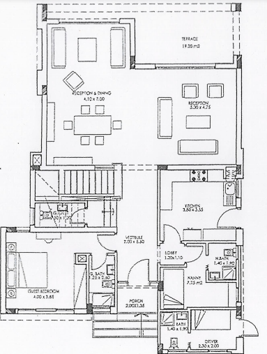 Floor plan for villa at Palm Hills Golf Views