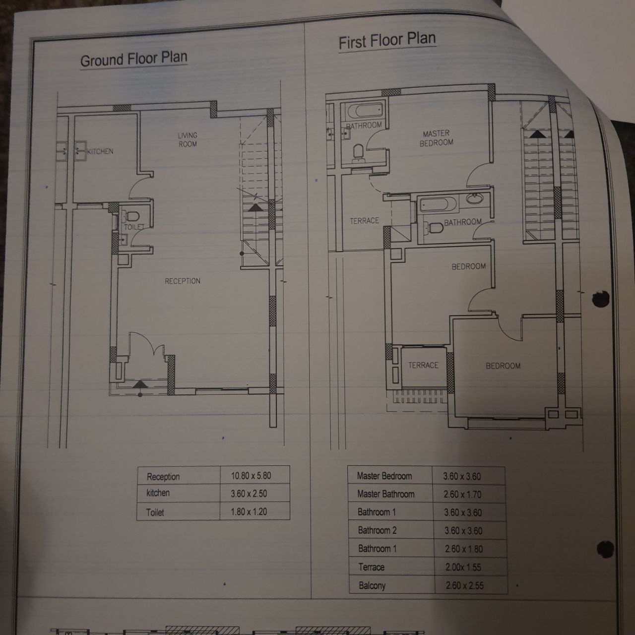 Floor plan for villa at Sarai