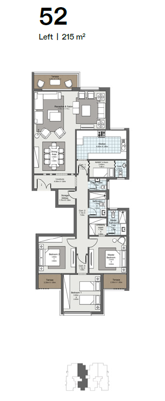 Floor plan for apartment at Ever